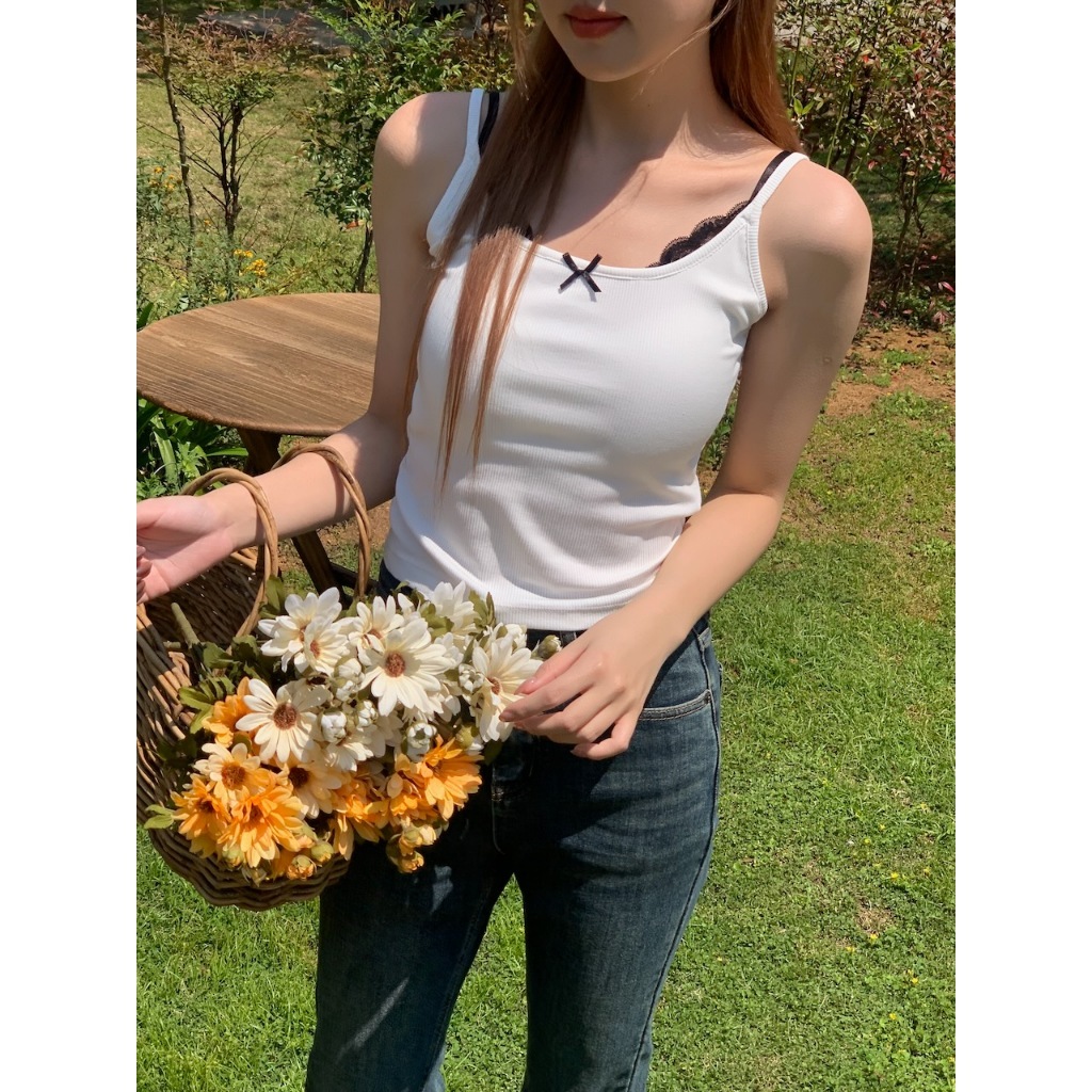 【imfine】層次甜甜 蕾絲肩帶罩杯小可愛 #8446