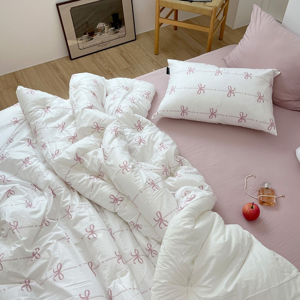 🇰🇷 韓國製| 純棉抗菌蝴蝶結四季被套組 🎀