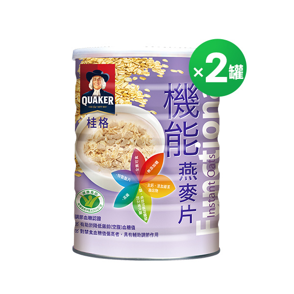 桂格 機能燕麥片700gX2罐｜唯一調節血糖認證的燕麥主食