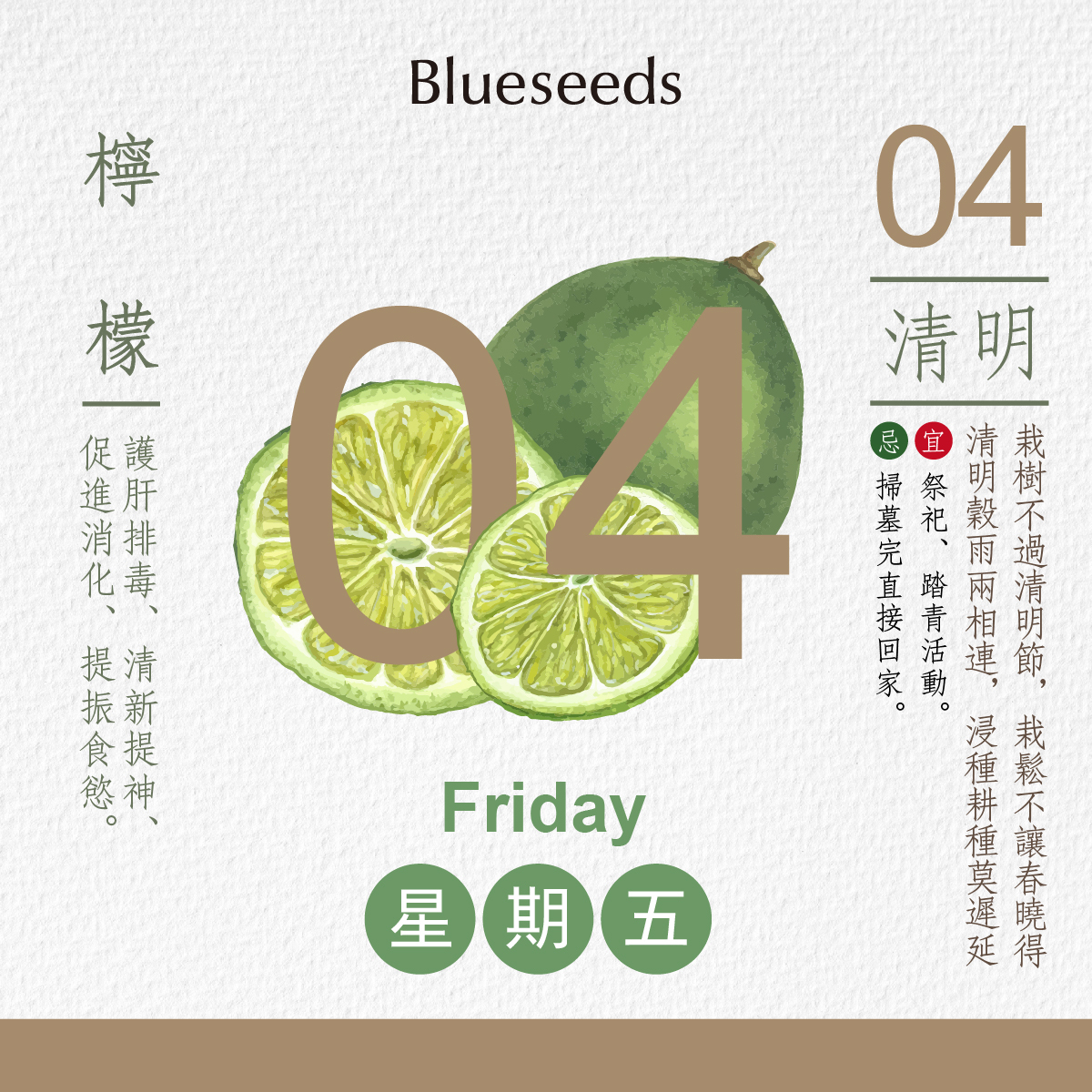 節氣 清明 檸檬