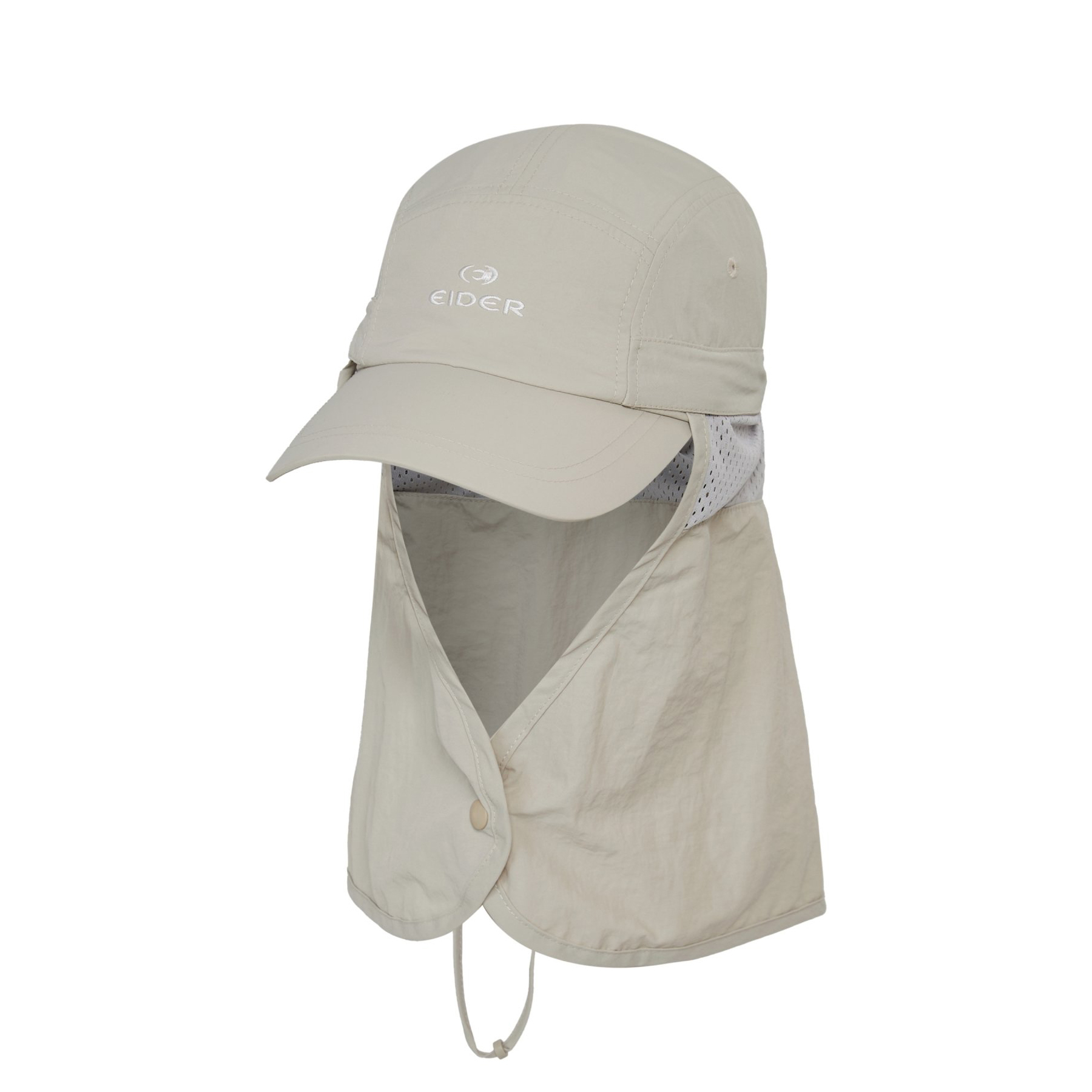 【EIDER】可拆式防曬頸簾休閒帽/25EDUA25C10-[炭灰、淺米]