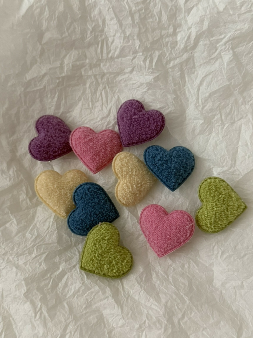 童趣愛心髮夾(2個1組)