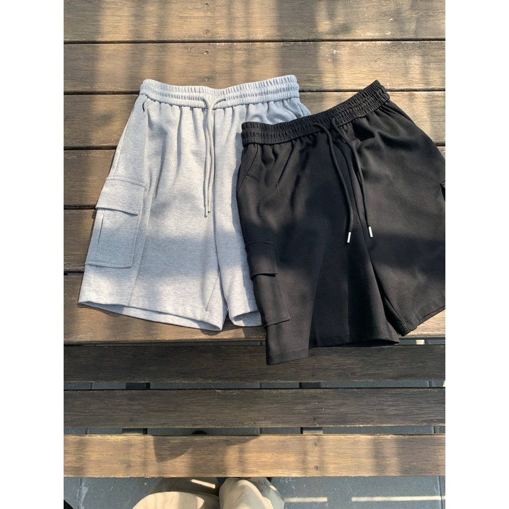 熱銷現貨【imfine】加點工裝感 鬆緊腰口袋棉短褲 #3997