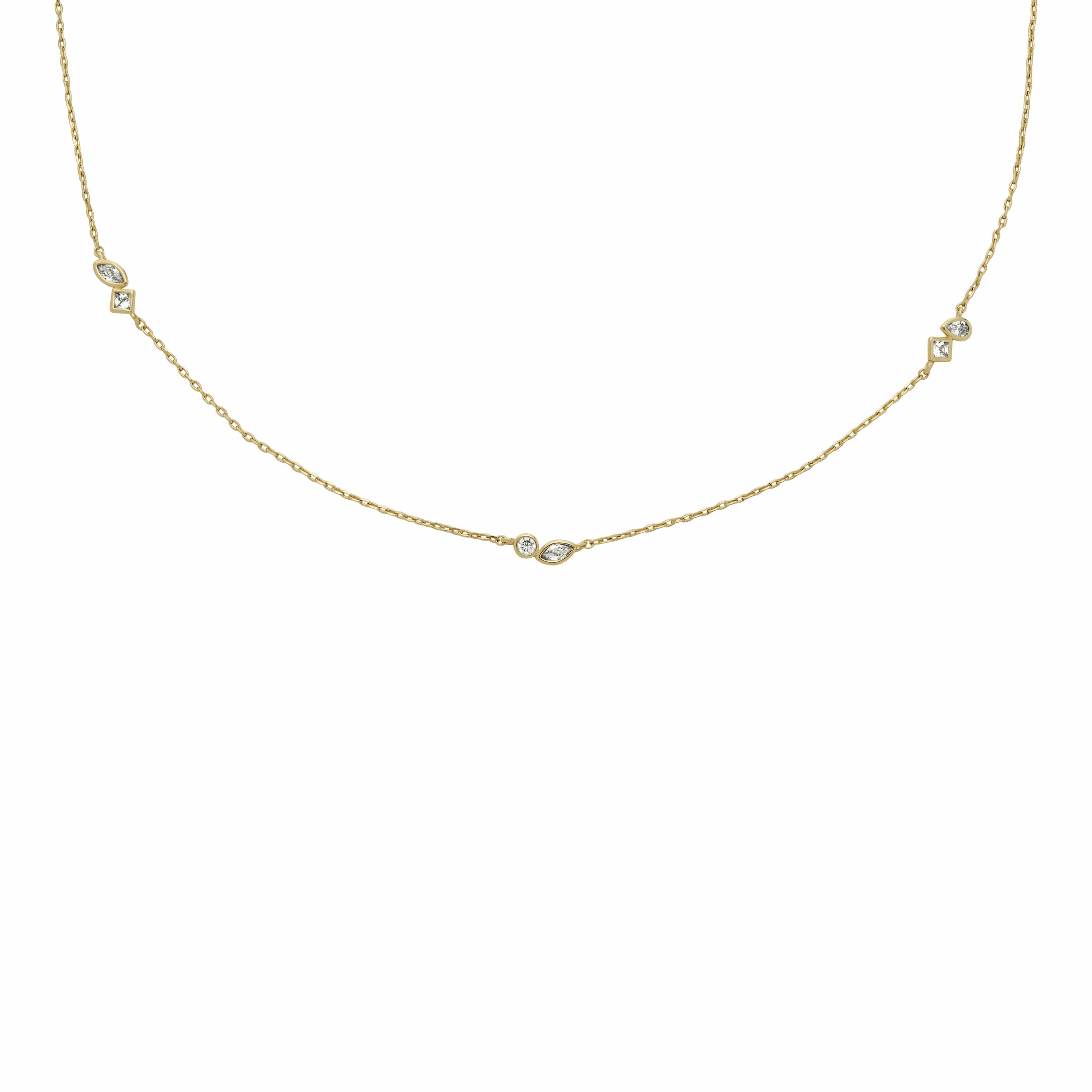 Ellis 星閃軌跡黃銅項鍊-金色 JA7287710