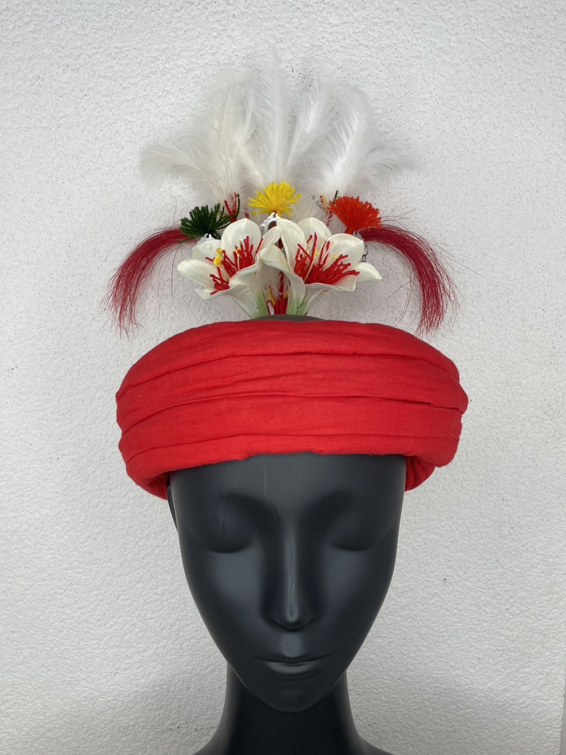 W-No.4 絨毛毛線紅毛羽座 28cm