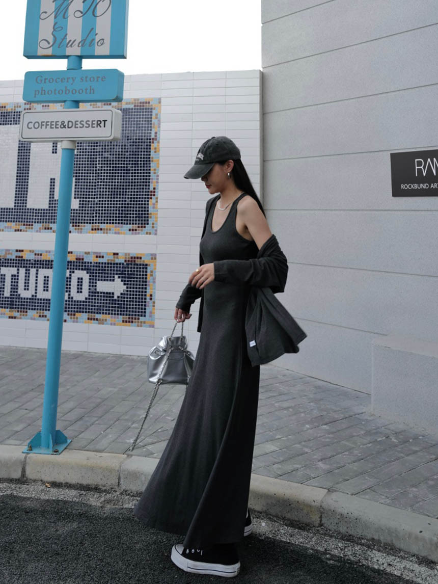 微喇叭背心開衫兩件套裝*3色