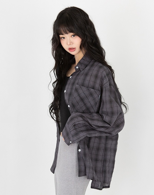 預訂｜MUAHMUAH LOOSE FIT CHECK LONG SLEEVE SHIRT