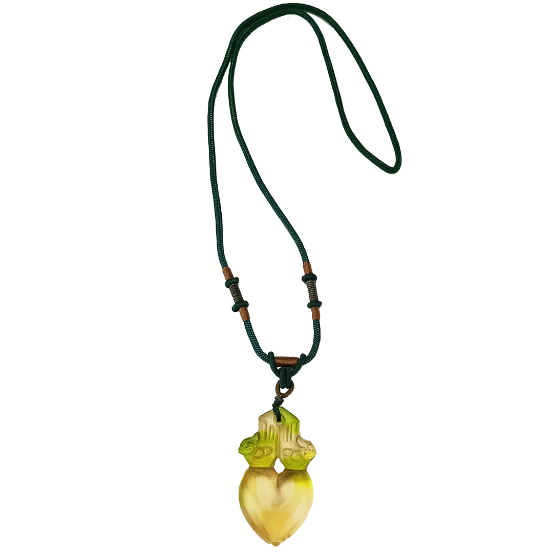 居家開運壽桃造型水晶琉璃項鍊｜招財納福 開運送禮首選