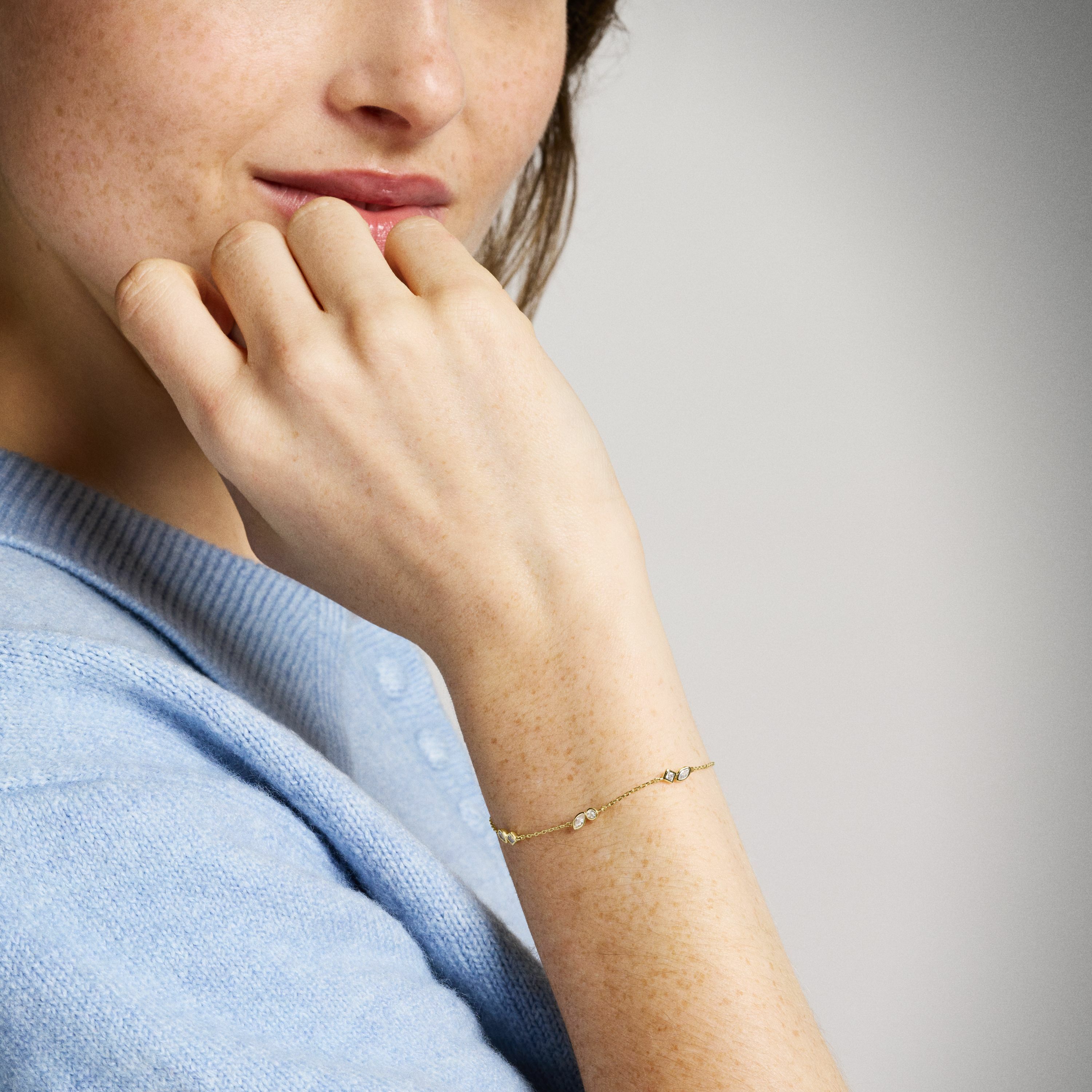 Ellis 星閃軌跡黃銅手鍊-金色 JA7288710