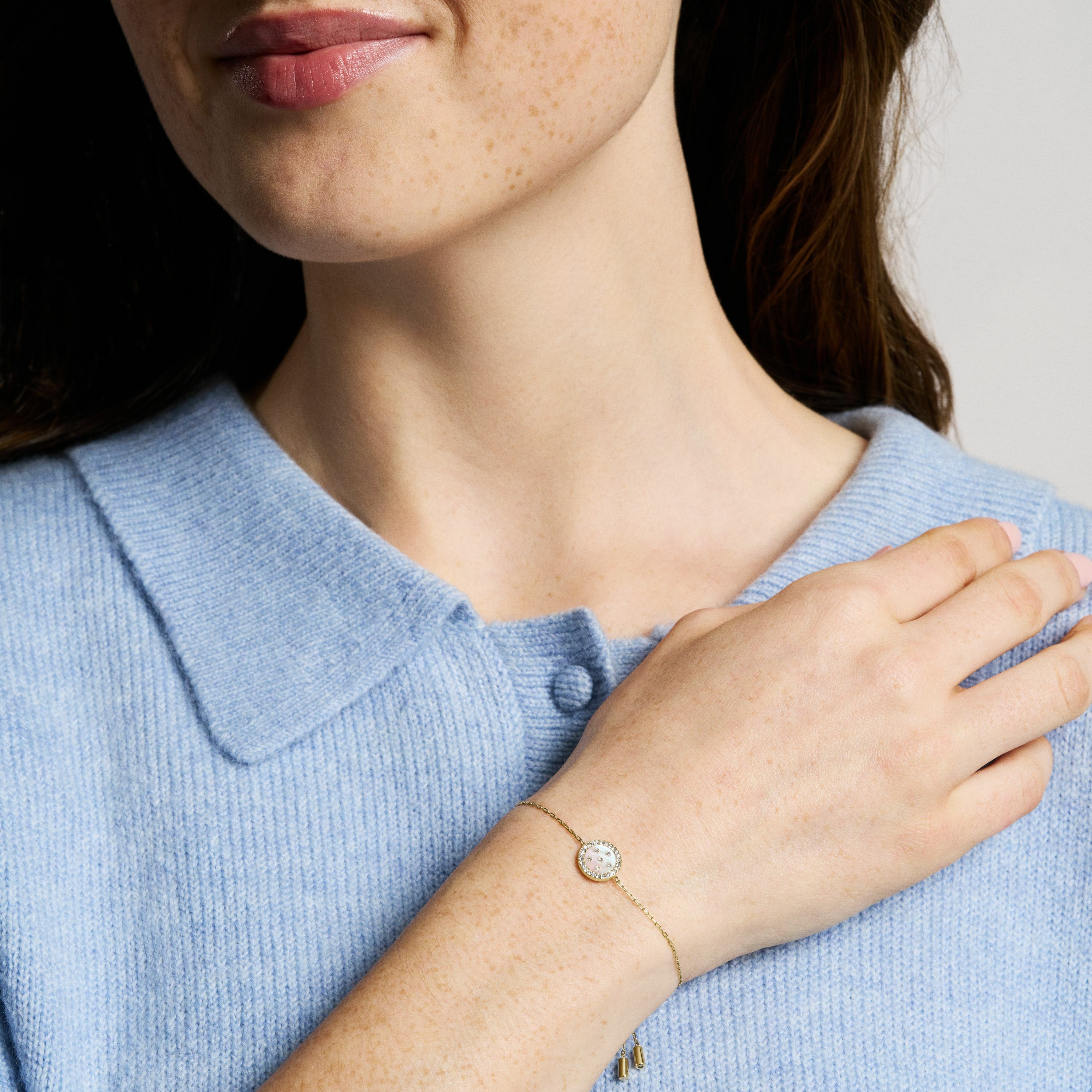 Sutton 閃耀銀河不鏽鋼手鍊-金色 JF04866710