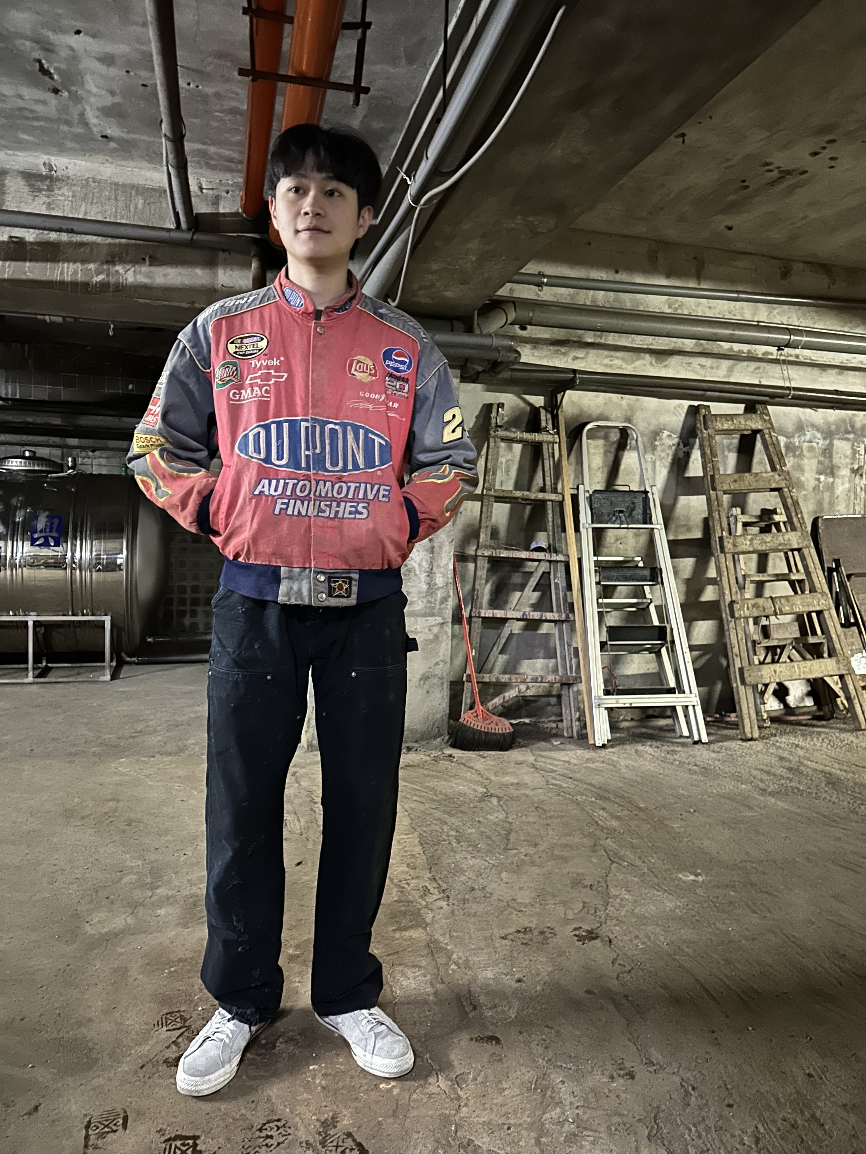 90s CHASE Sponsorship Cotton Racing Jacket Made in Korea