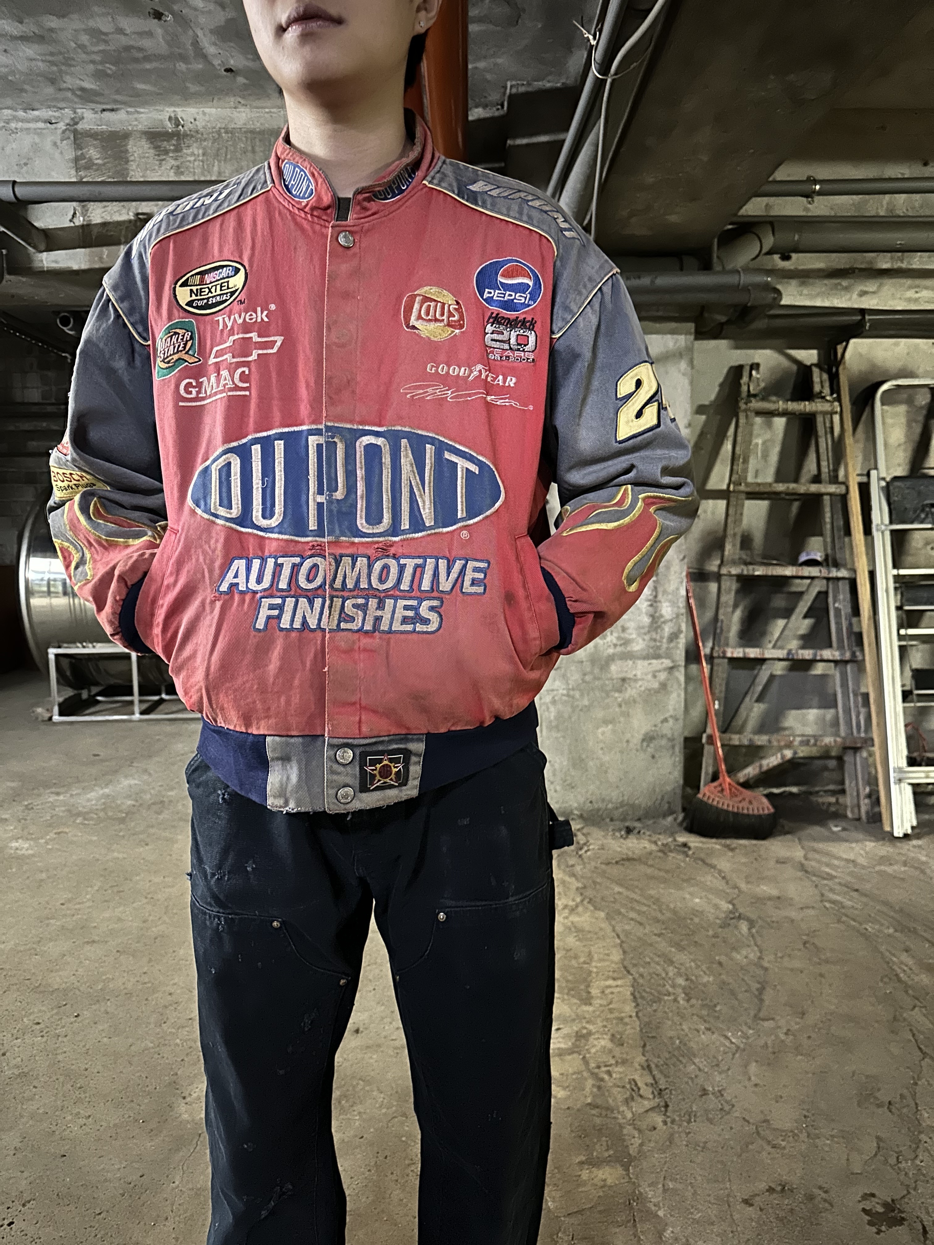 90s CHASE Sponsorship Cotton Racing Jacket Made in Korea