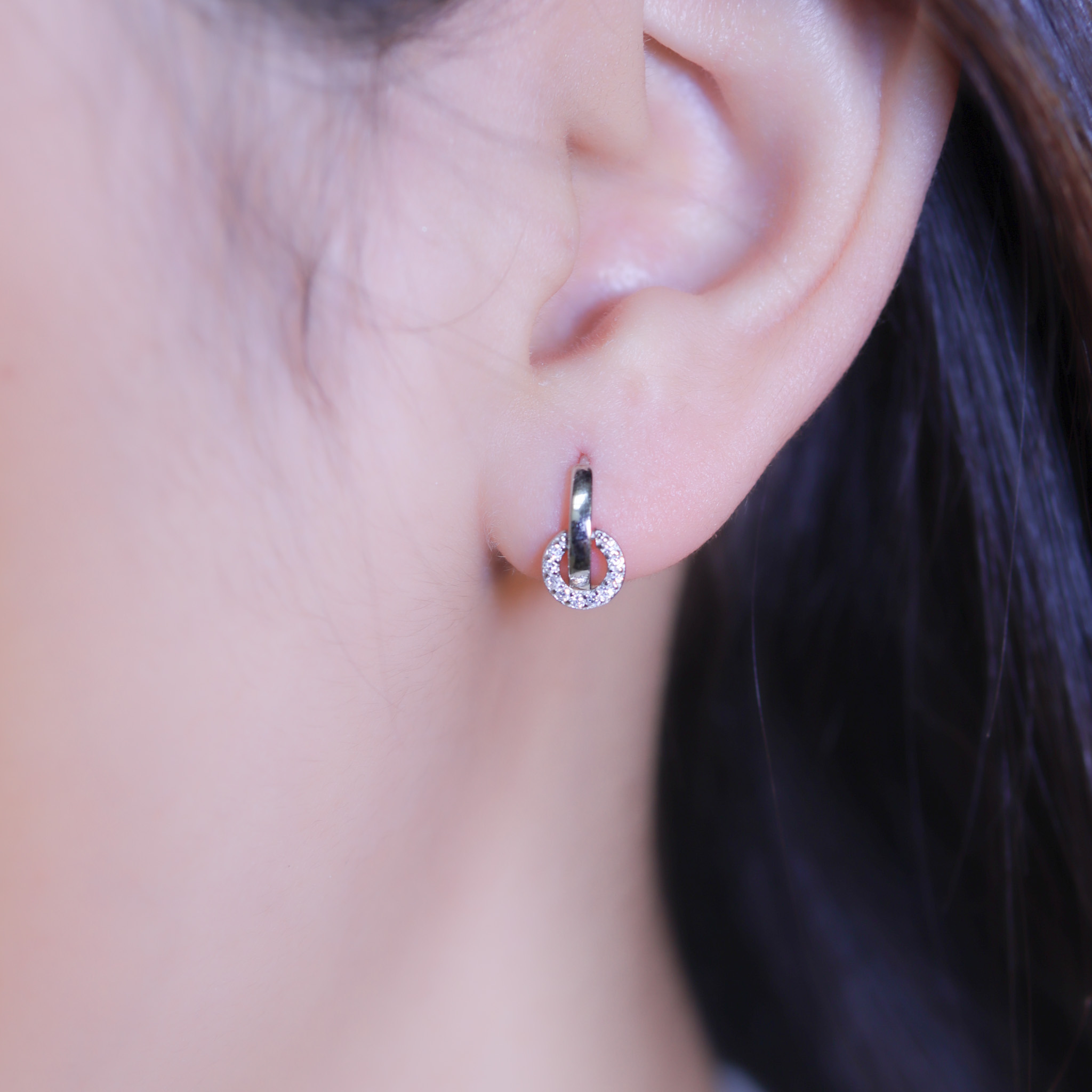 | 925純銀・白金・玫瑰金 | 終會在一起耳環 (銀/玫瑰金) | EA0956 |