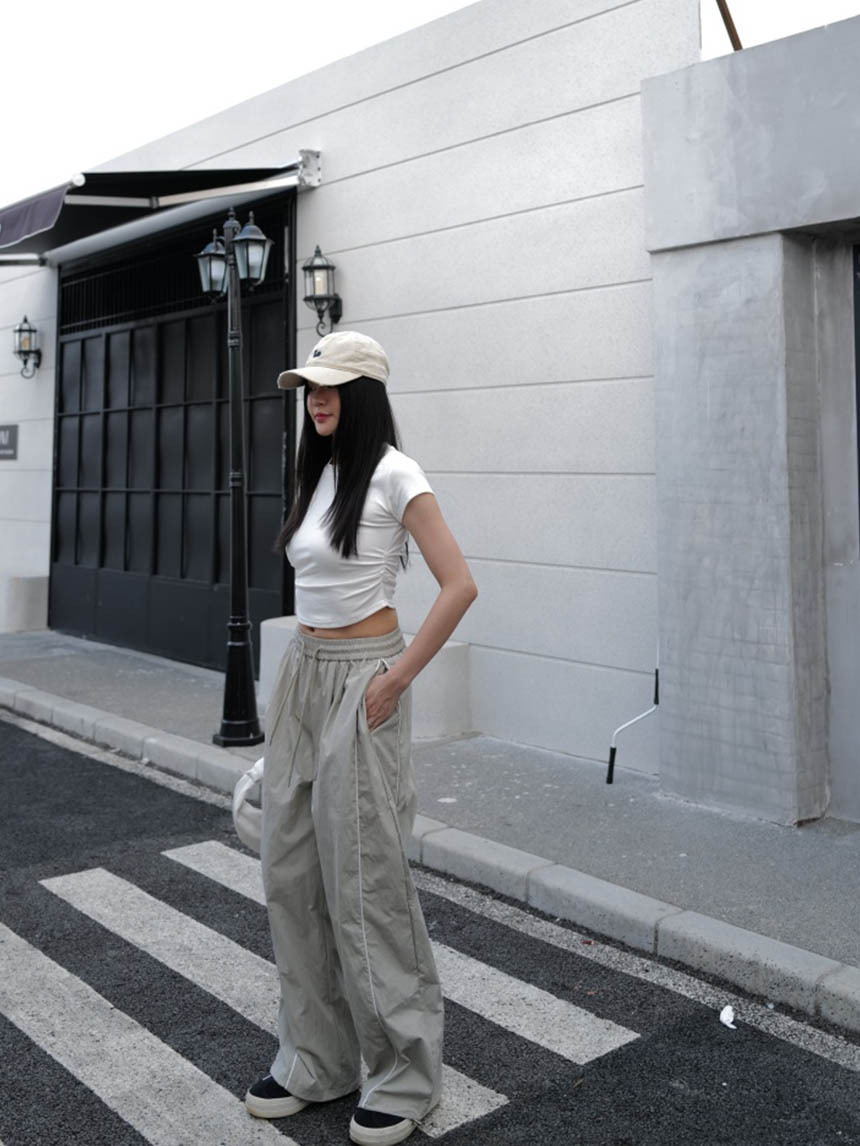 個性機車落地尼龍褲*3色