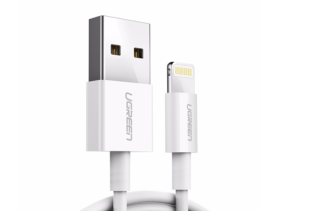 Ugreen USB 2.0 轉 MFI Lightning 數據線 - 1/2米_US155-(20728/20730)