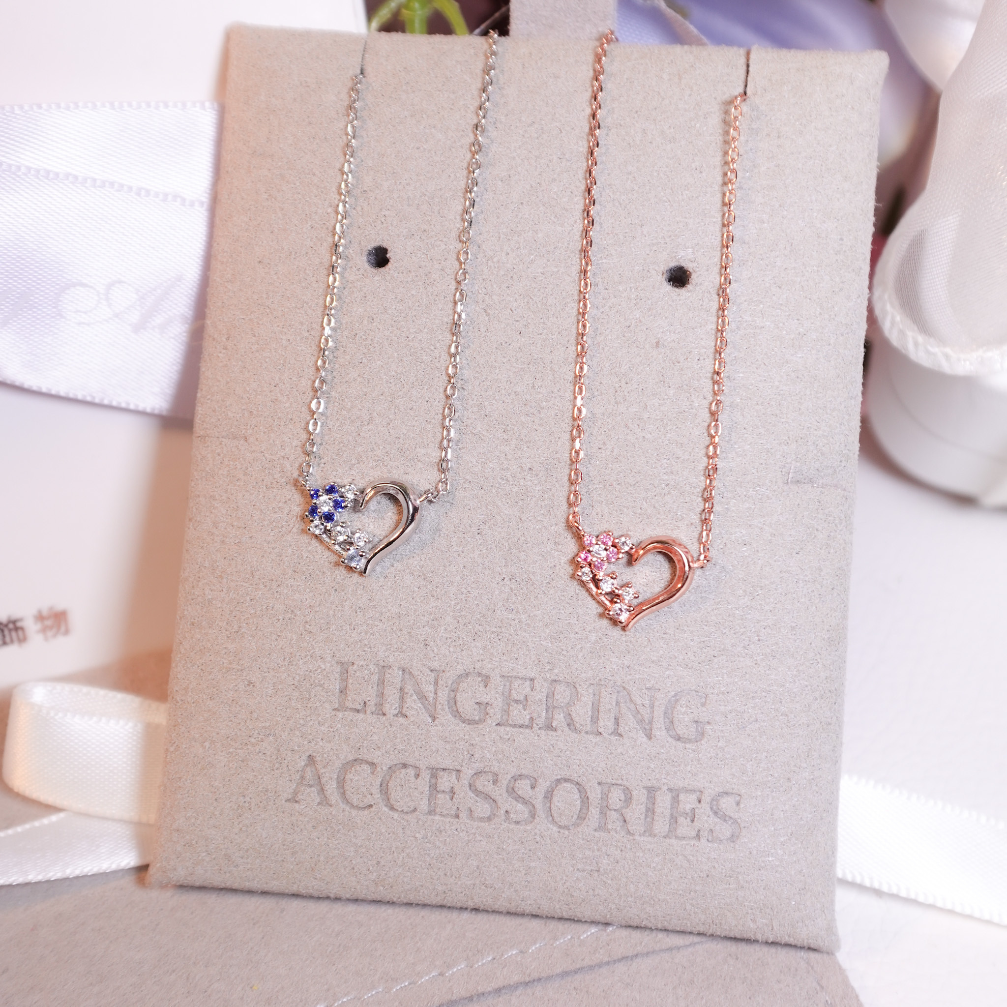 | 925純銀・厚鍍白金・ 厚鍍玫瑰金 | 愛意項鍊2.0 (銀/玫瑰金) | NE1351 |