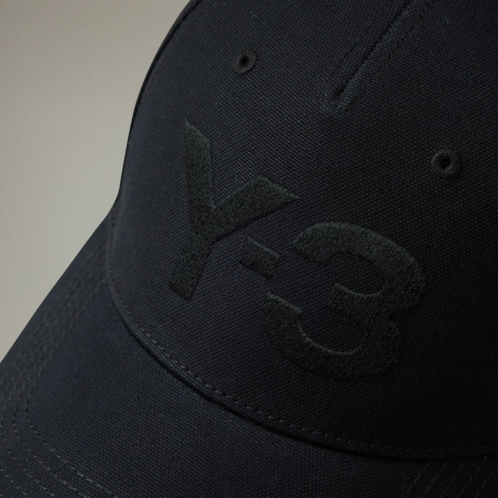 【 Y-3 LOGO CAP 標誌帽 - 全黑 】