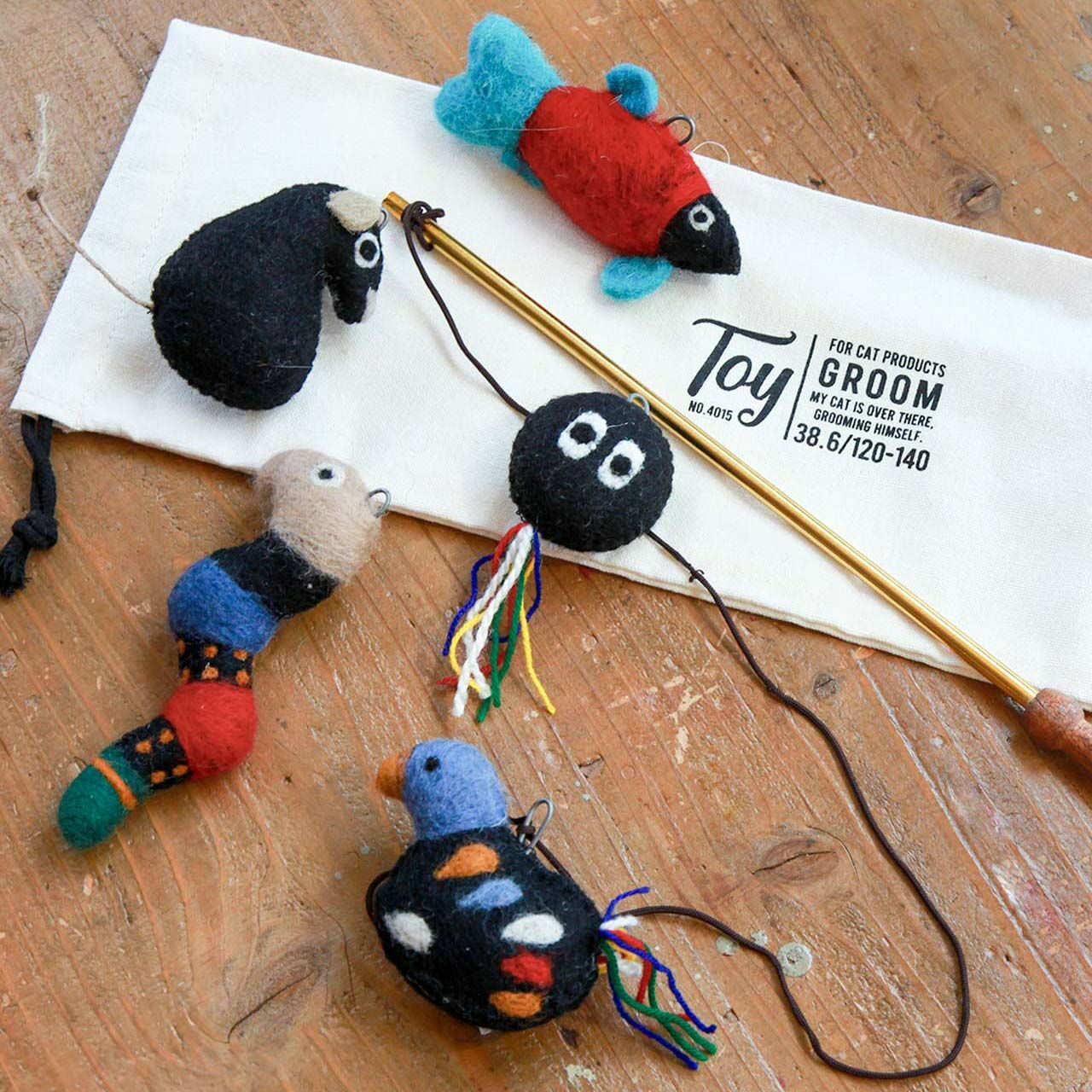 《 POST GENERAL 》GROOM 質感毛氈逗貓棒