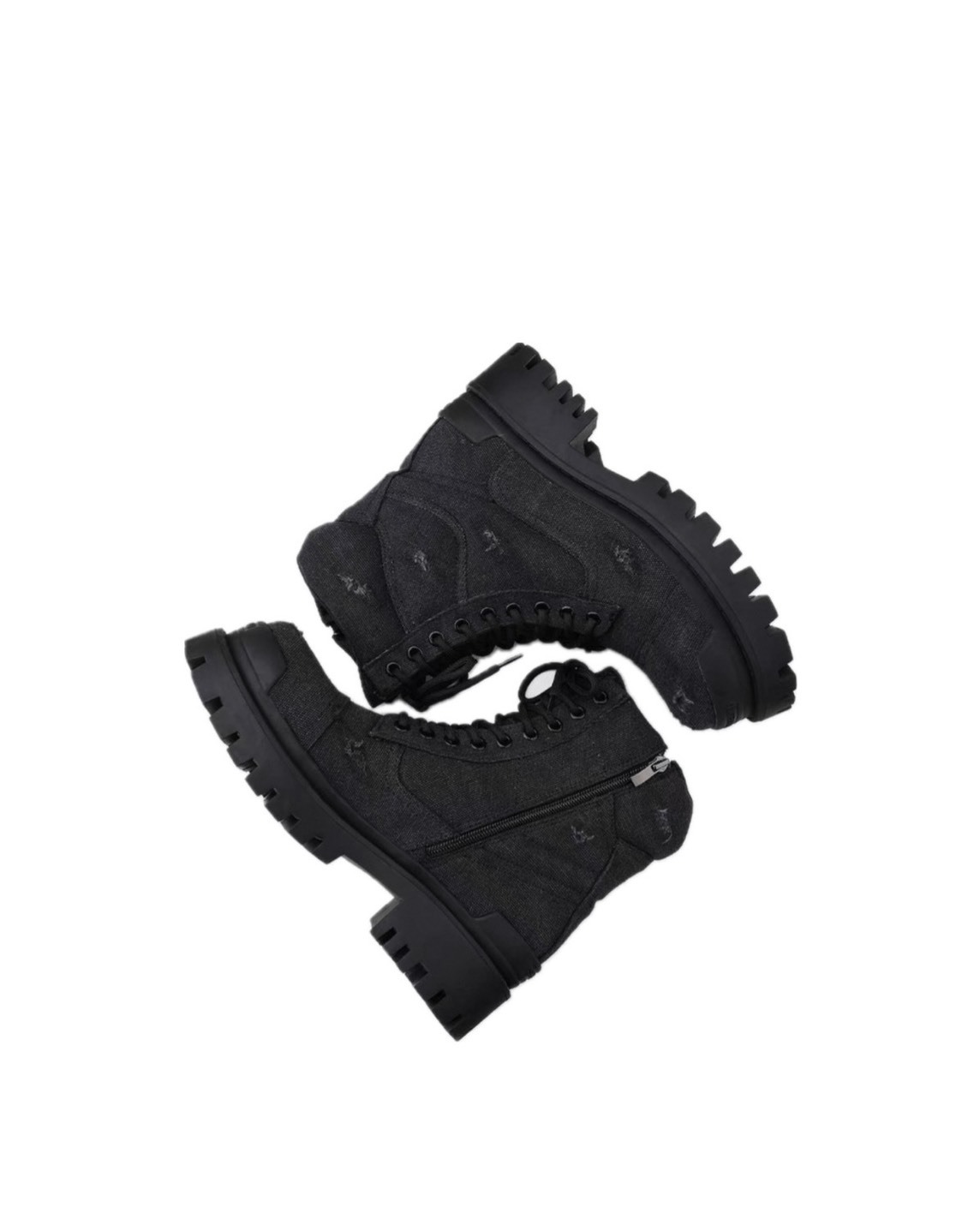 HANQIA 復古破洞 做舊厚底 馬丁靴 #鞋子