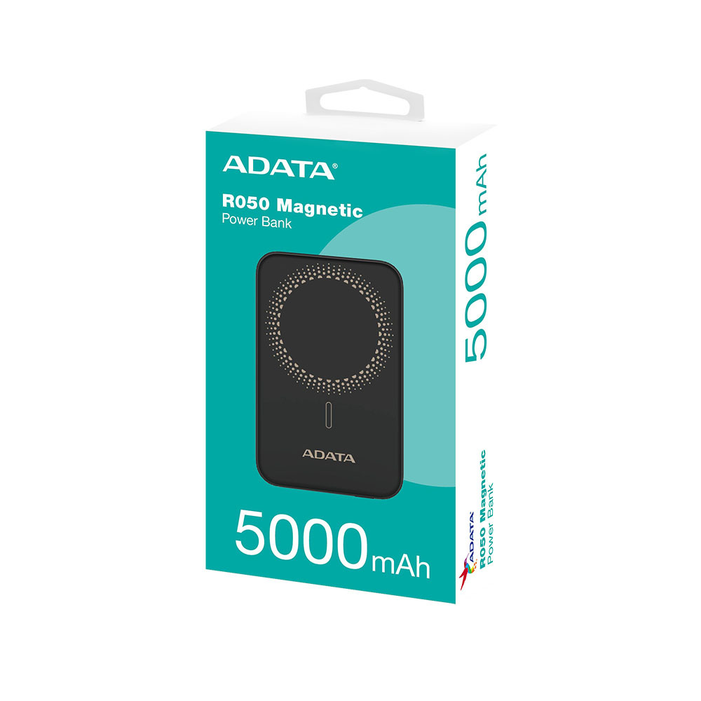 【威剛】R050 磁吸式行動電源 5000mAh PD/QC 20W (黑色)