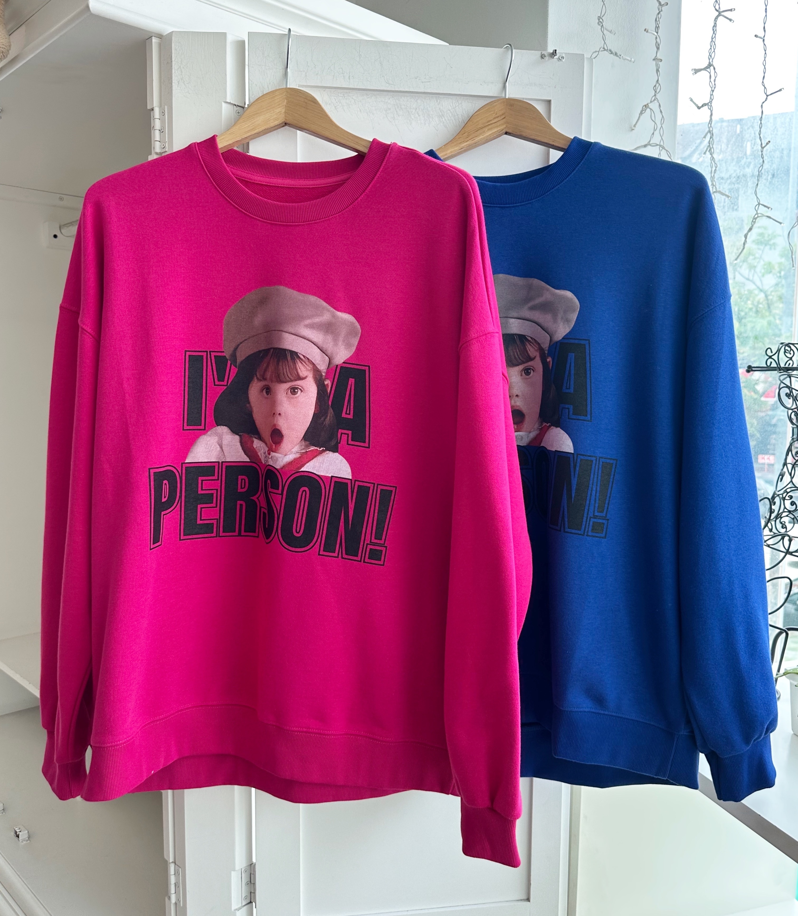 "I AM A PERSON" PRINTED LONG SWEATS