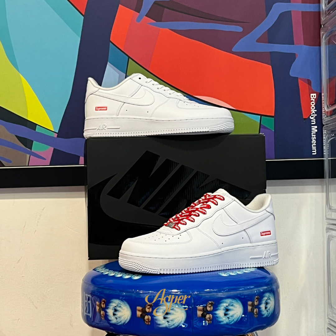 Supreme x Nike Air Force 1 Low 聯名款 白 男鞋 CU9225-100