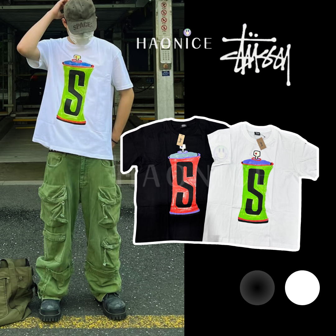 【HAO NICE 】美國🇺🇸街頭潮流 Stussy 24SS 春夏新款 Spraycan Tee 經典噴漆罐LOGO短T 街頭感🈵️分