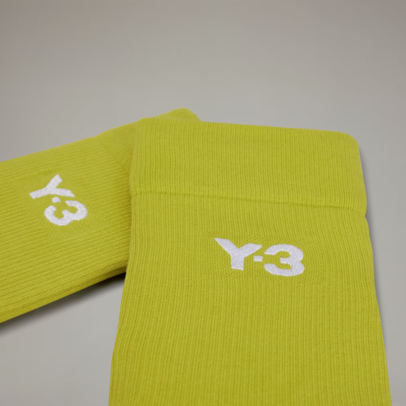 【 Y-3 CL SOCKS HI 長襪 - 檸檬綠 】