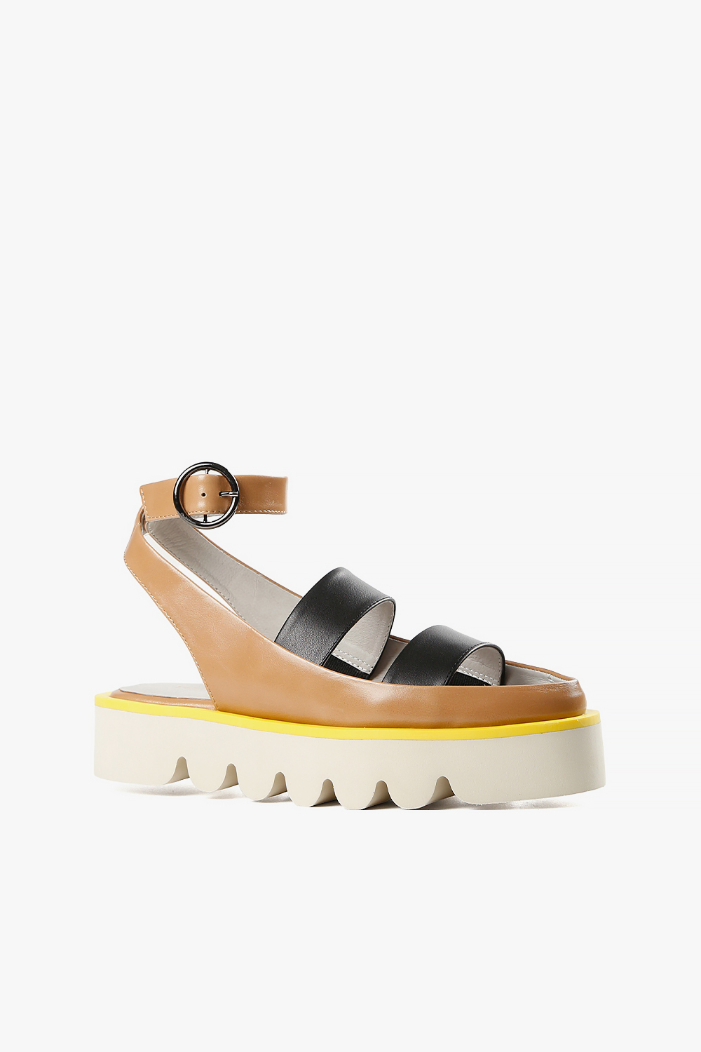 Double Band Round Lugg 特殊造型踝帶厚底涼鞋