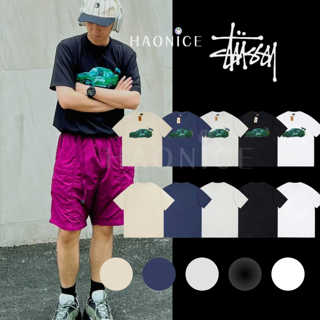 【HAO NICE 】美國🇺🇸街頭潮流 Stussy 24SS 春夏新款 胸前經典小賽車🏎️LOGO 經典素色百搭款🔥