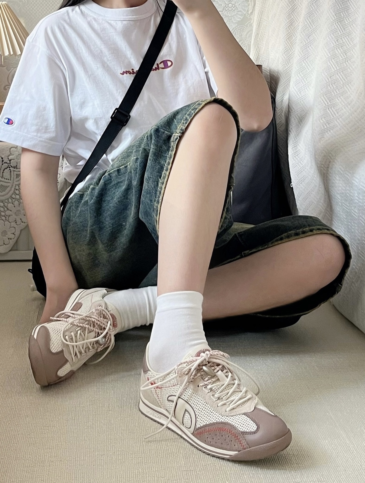 【預購】CHAMPION LEGEND 70'S RUNNER 編藤德訓鞋 奶茶 U5BFCRW06S2