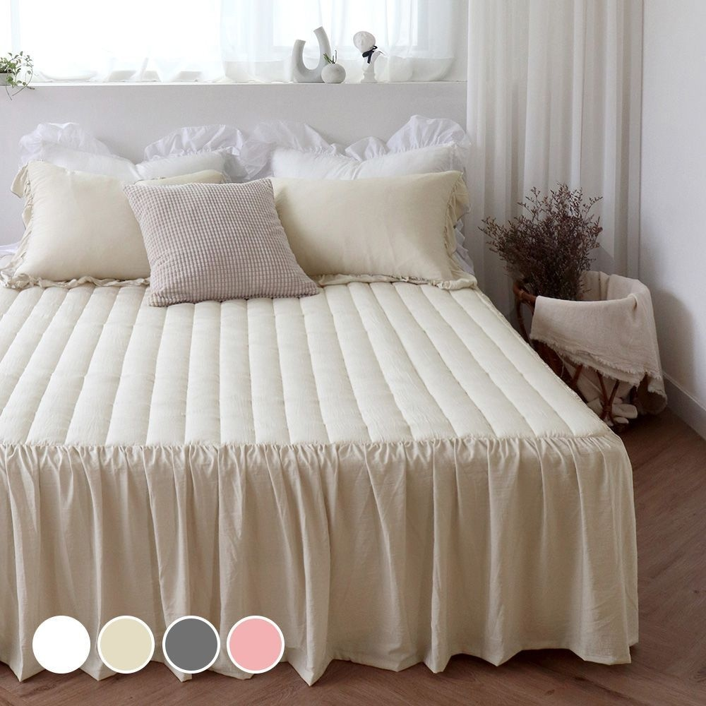 🇰🇷 韓國製 |Micro Modal 法式蕾絲床裙式床罩 ✨ (4個尺寸)