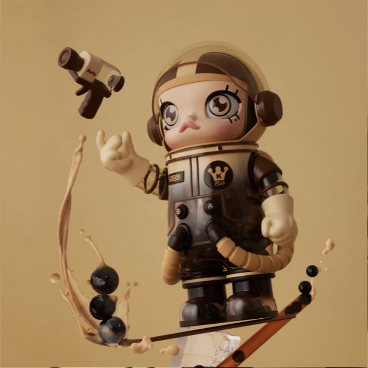 POPMART 泡泡瑪特 MEGA SPACE MOLLY 400% 台灣限定 珍珠奶茶