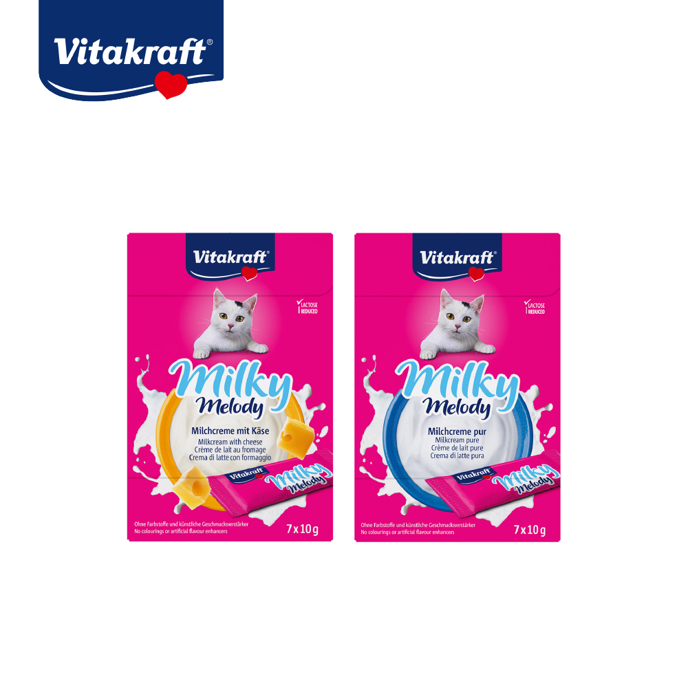 Vitakraft 衛塔卡夫｜貓奶霜系列 10g / 7入裝 (牛奶/起司)