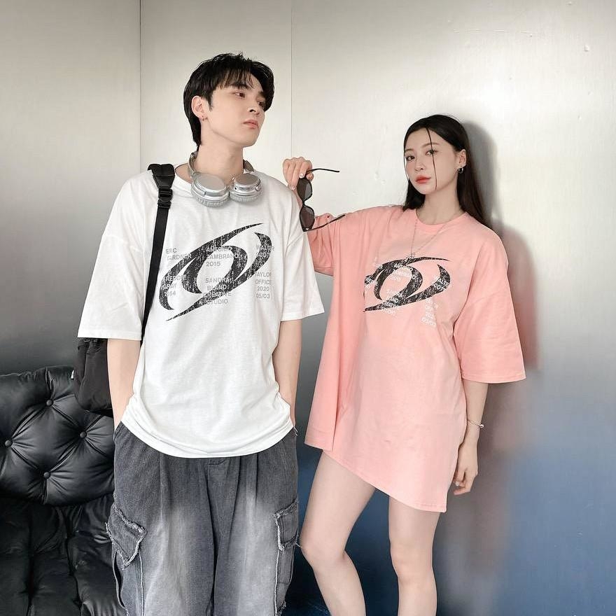 韓國短袖 迴旋斑駁感印花短T  80892