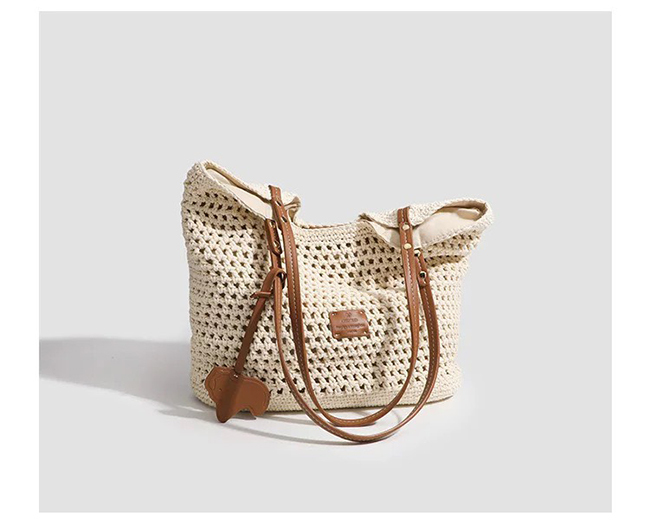 往海灘走不要回頭編織包-現貨實拍照