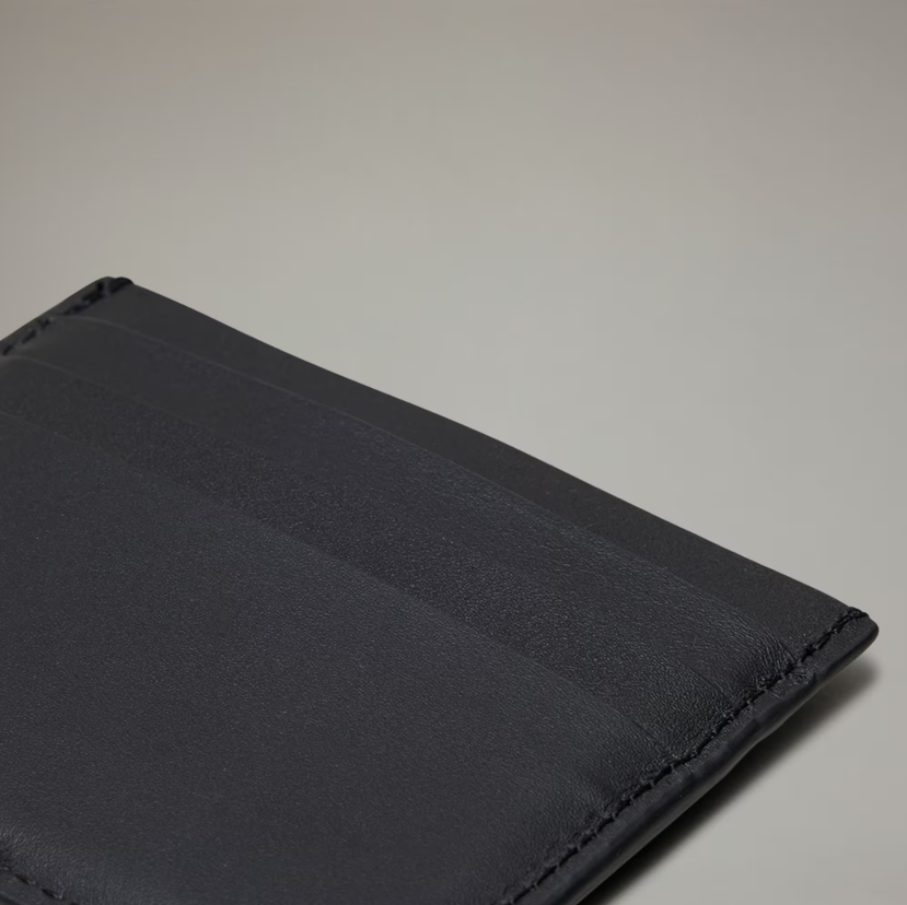 【 Y-3 CARD HOLDER 頂級皮革卡夾 - 黑 】