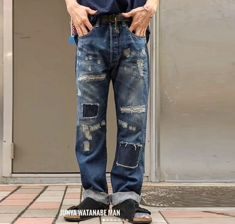 ⏱️限時優惠LIMITED TIME SALE: JUNYA WATANABE MAN COTTON SELVEDGE DENIM PRODUCT PROCESSING CUSTOMIZATION P013 JEANS - IN STOCK NOW (現貨發售中)