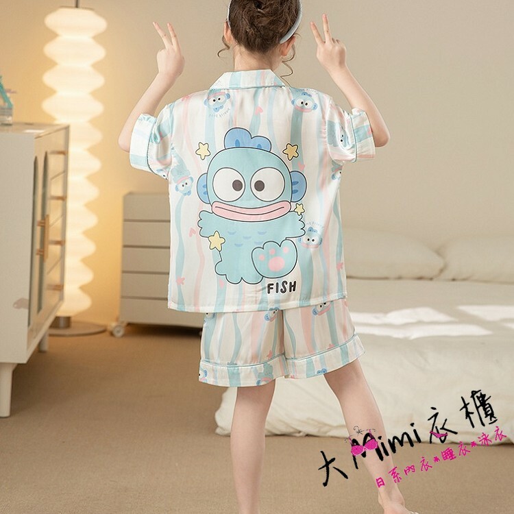 ✔️漢頓醜魚居家服套裝(親子款)絲質