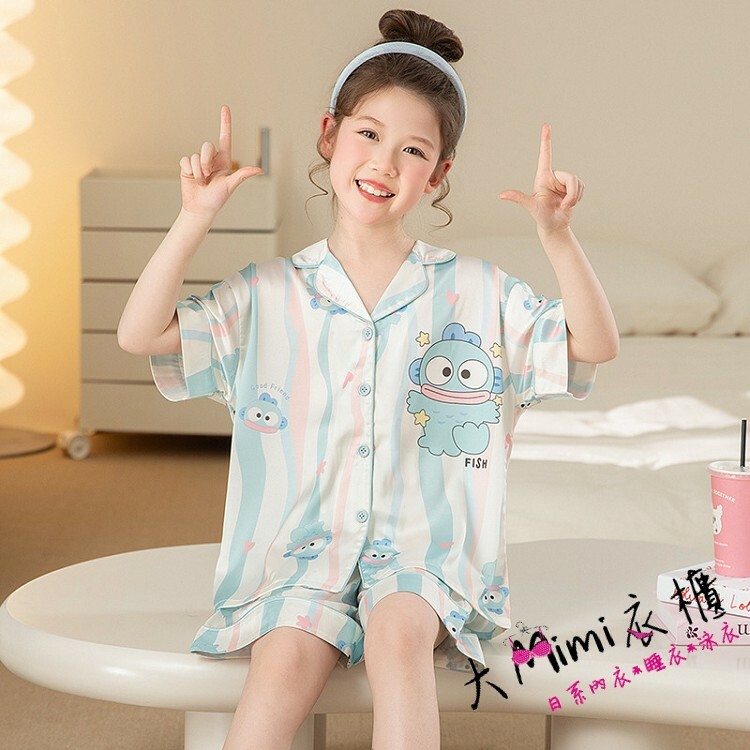 ✔️漢頓醜魚居家服套裝(親子款)絲質