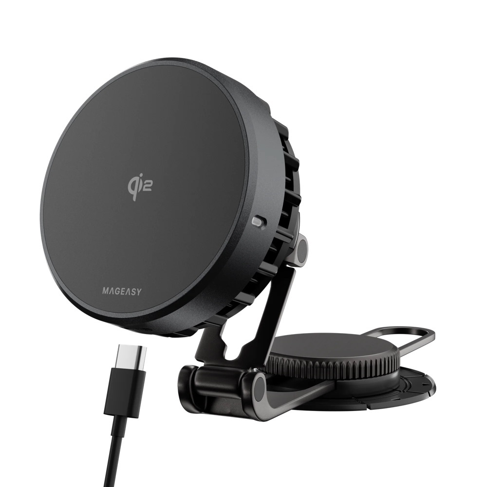 【Mageasy】MagMount【Qi2】智慧冷卻車用手機支架