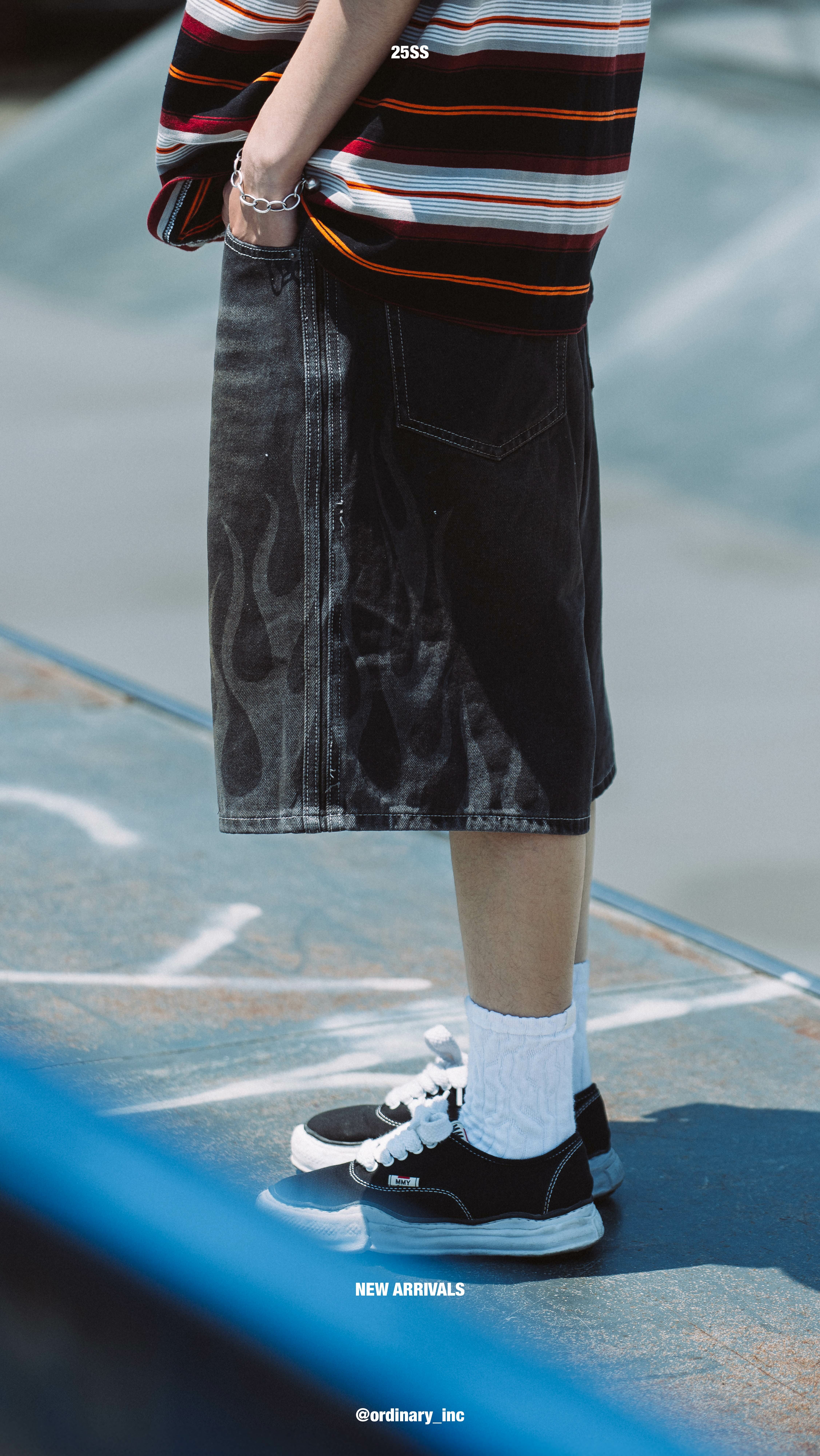 Ordinary 火焰牛仔短褲
