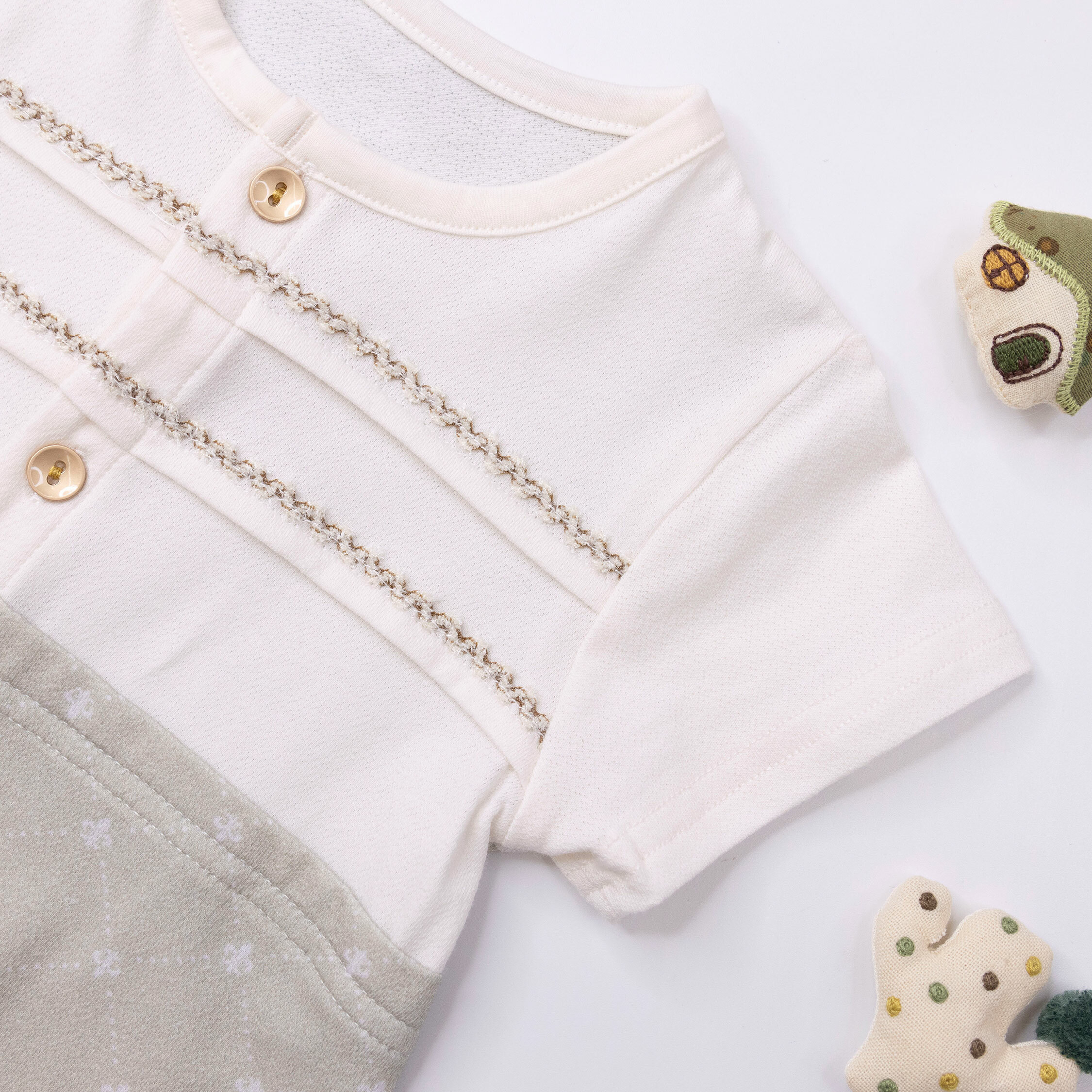 純淨系列【T0041】復古歐式印花短袖連身衣＊二色