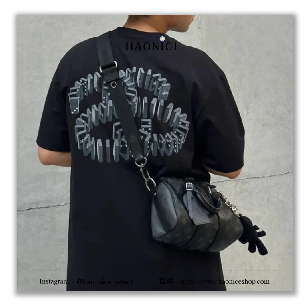 【HAO NICE 】美國🇺🇸街頭潮流 Stussy 24SS 春夏新款 多米諾骨牌雙大LOGO 街頭穿搭必備單品 百搭短T🔥
