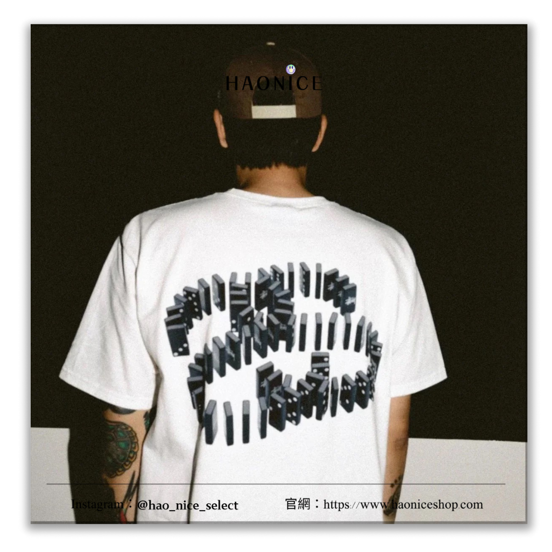 【HAO NICE 】美國🇺🇸街頭潮流 Stussy 24SS 春夏新款 多米諾骨牌雙大LOGO 街頭穿搭必備單品 百搭短T🔥