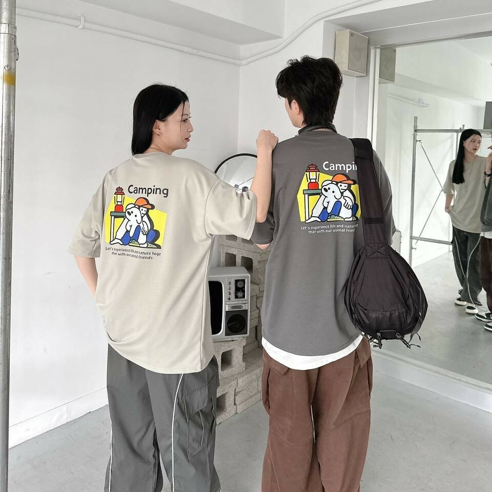 自訂款 Camping男孩與狗印花短T IM80871