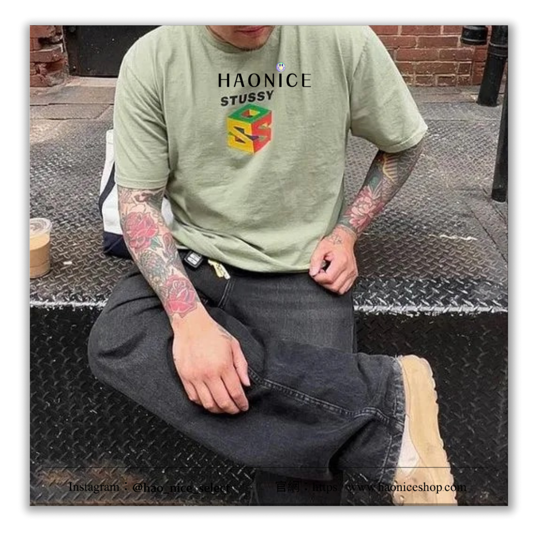 【HAO NICE 】美國🇺🇸街頭潮流 Stussy 24SS 春夏新款  胸前經典立體方塊S LOGO 街頭穿搭必備爆款🔥百搭短T