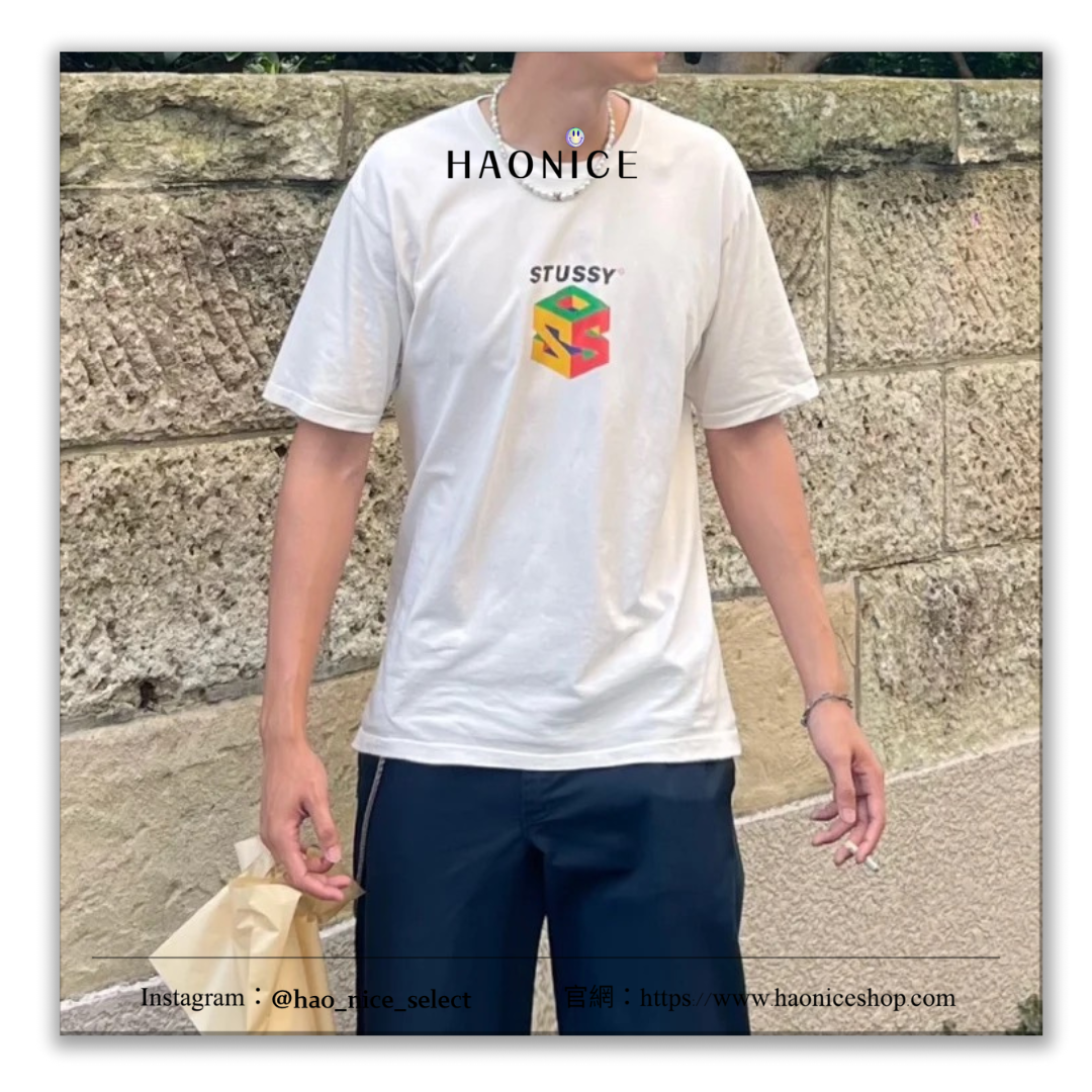 【HAO NICE 】美國🇺🇸街頭潮流 Stussy 24SS 春夏新款  胸前經典立體方塊S LOGO 街頭穿搭必備爆款🔥百搭短T