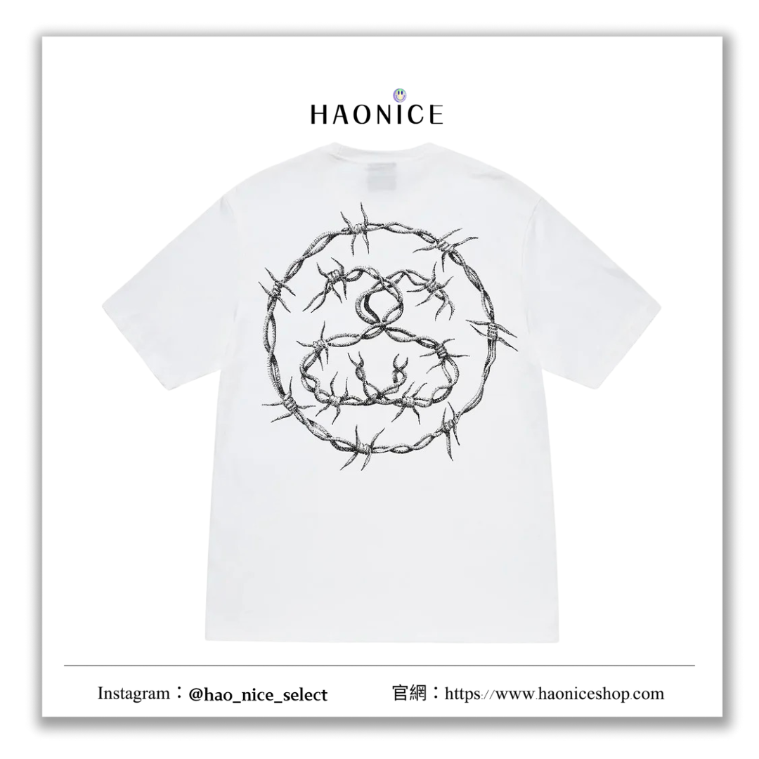 【HAO NICE 】美國🇺🇸街頭潮流 Stussy 24SS 春夏新款 後背經典雙S荊棘鐵刺 街頭穿搭必備爆款🔥百搭短T
