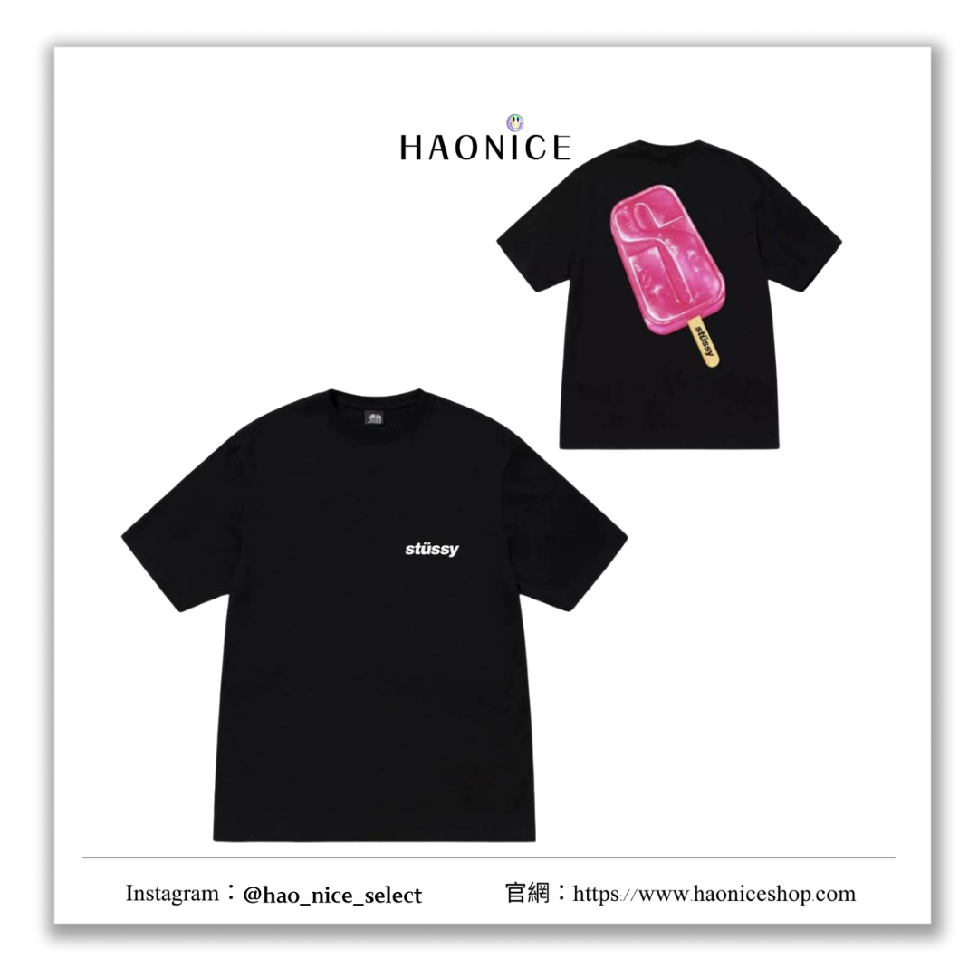 【HAO NICE 】美國🇺🇸街頭潮流 Stussy 24SS 春夏新款 胸前經典小LOGO 背後大冰棒 街頭穿搭必備爆款🔥百搭短T